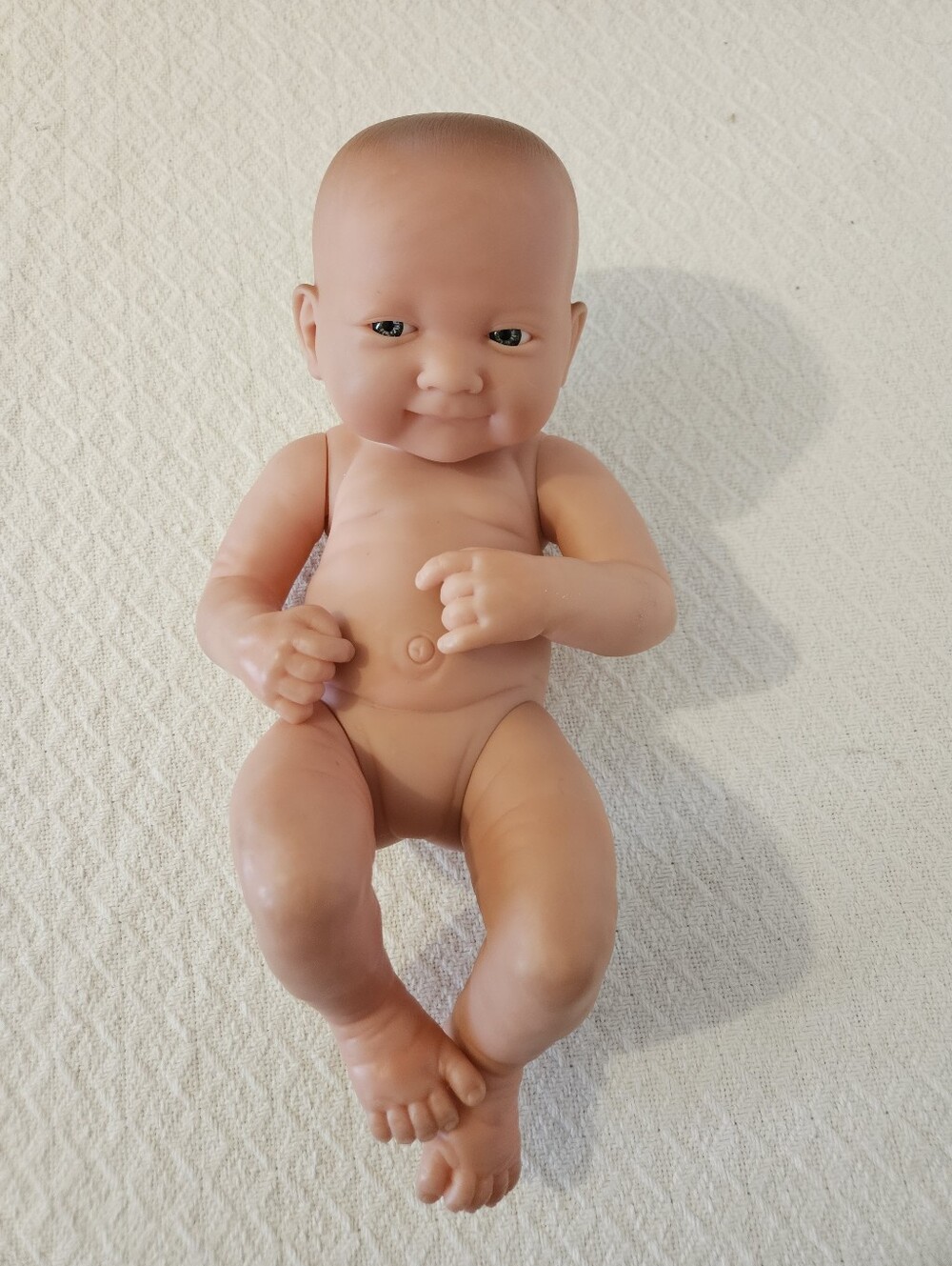 Realistic All-Vinyl Baby Boy Doll 14" Anatomically Correct Newborn Blue Molded